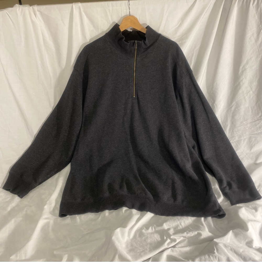 Roundtree & Yorke Charcoal Zip-Up Sweater